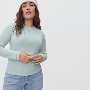 Everlane Organic Cotton Long Sleeve Waffle Tee Size Medium